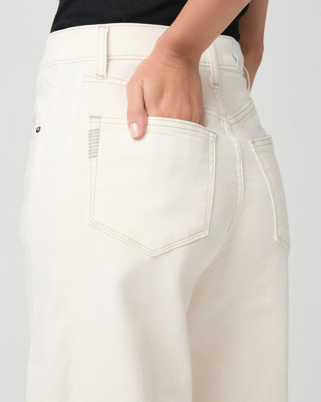 Arellia Skimmer Barrel Leg Jean - Cream Contrast