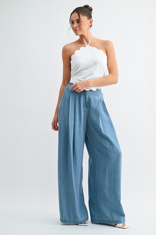 Off Script Denim Wide Leg Pants