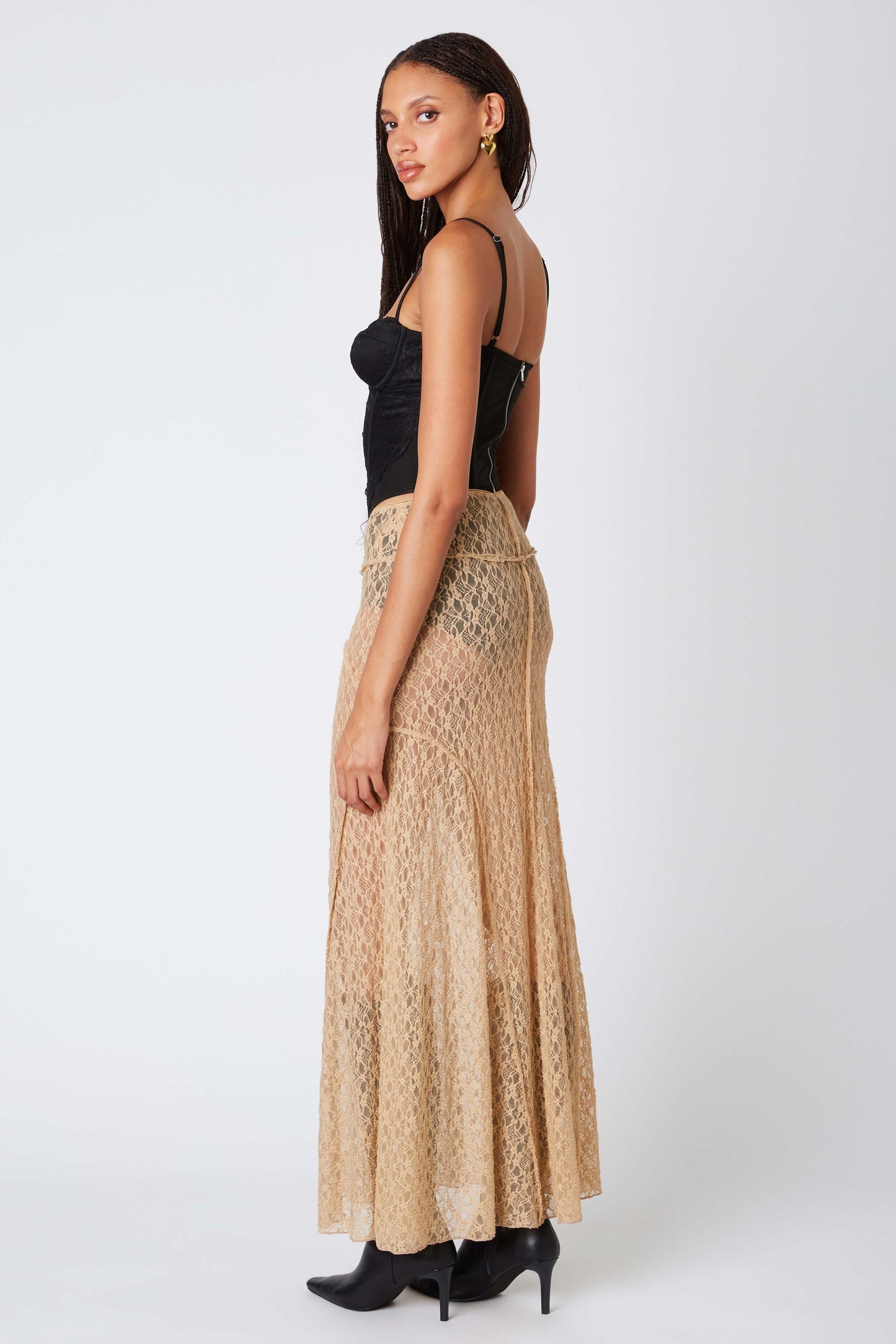 Last To Leave Lace Maxi Skirt