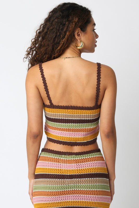 Cabana Stripes Crochet Top