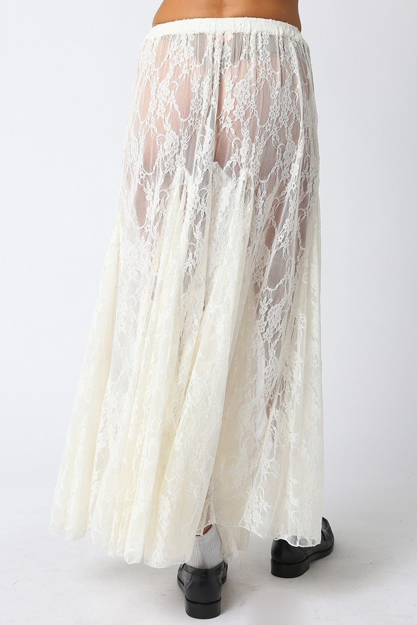 Laced in Time Maxi Skirt