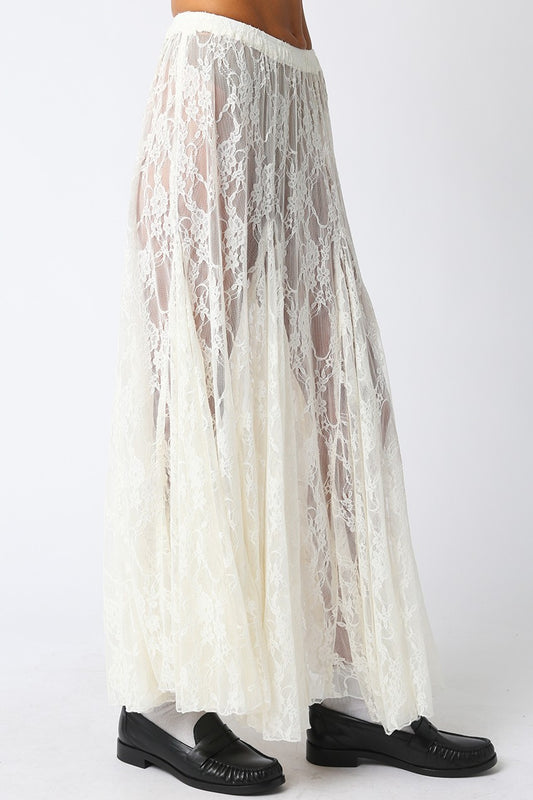 Laced in Time Maxi Skirt