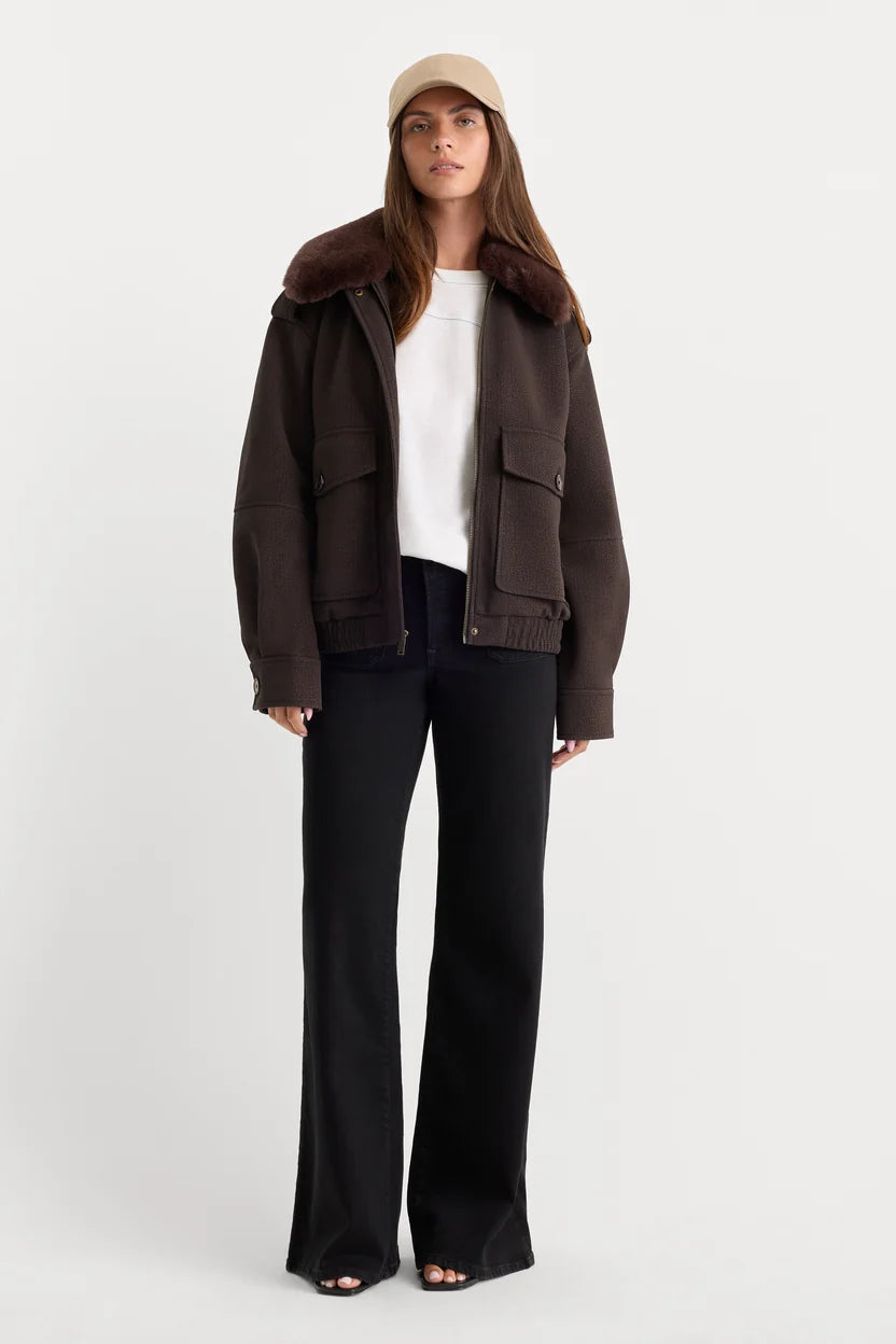 Patch Pocket Good Waist Palazzo Jeans