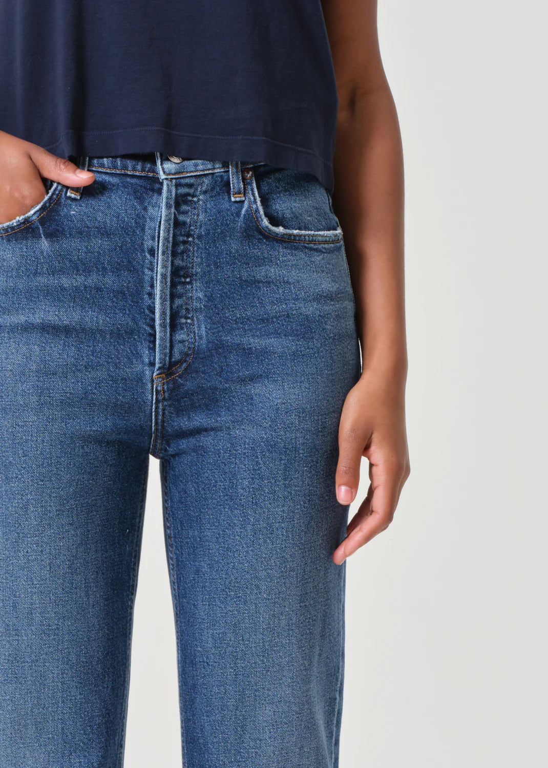 90's Pinch Waist Crop in Solace