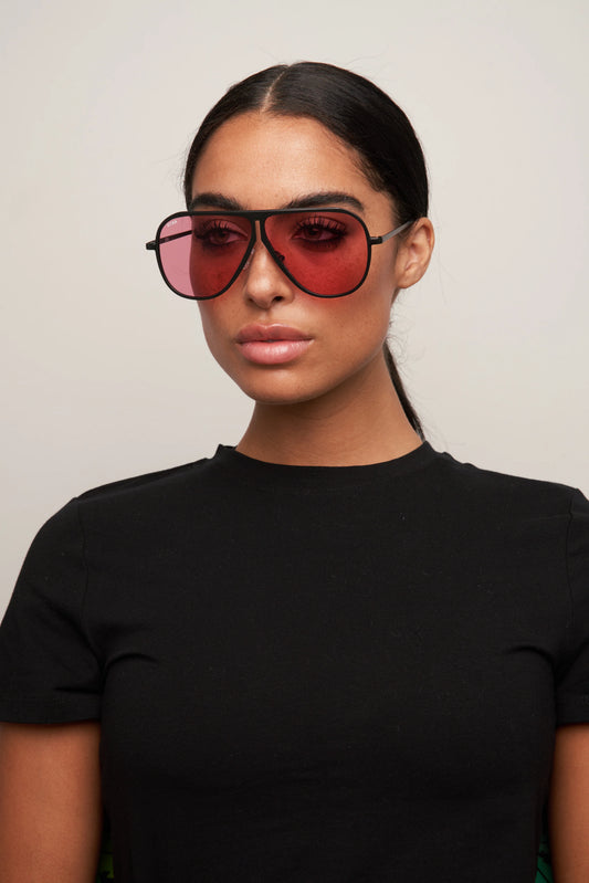 Ava Aviators - Black/Pink