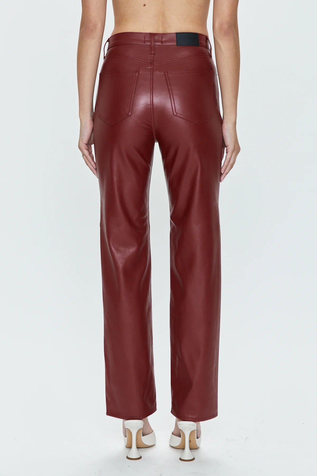 Cassie Super High Rise Straight-Carmine