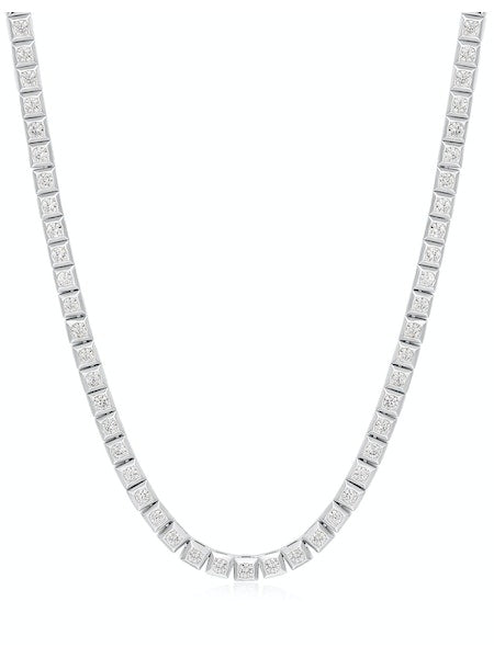 Pyramid Stud Tennis Necklace