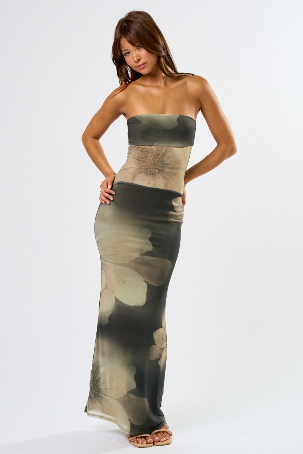 Evergreen Bloom Maxi Dress