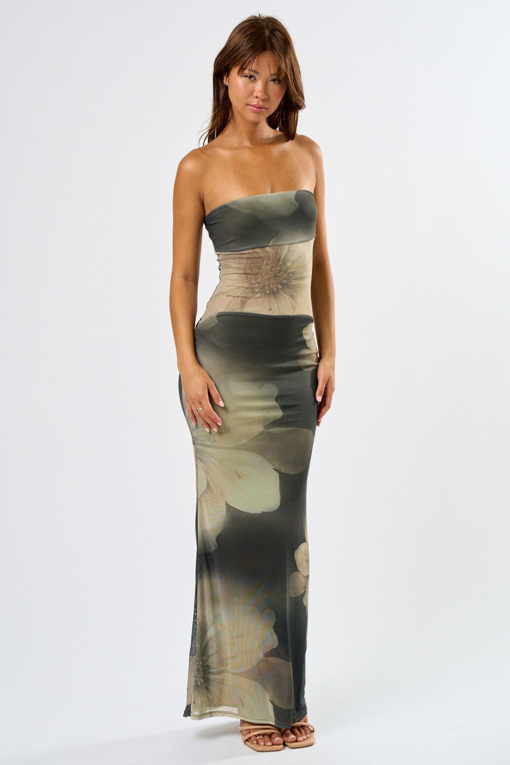 Evergreen Bloom Maxi Dress