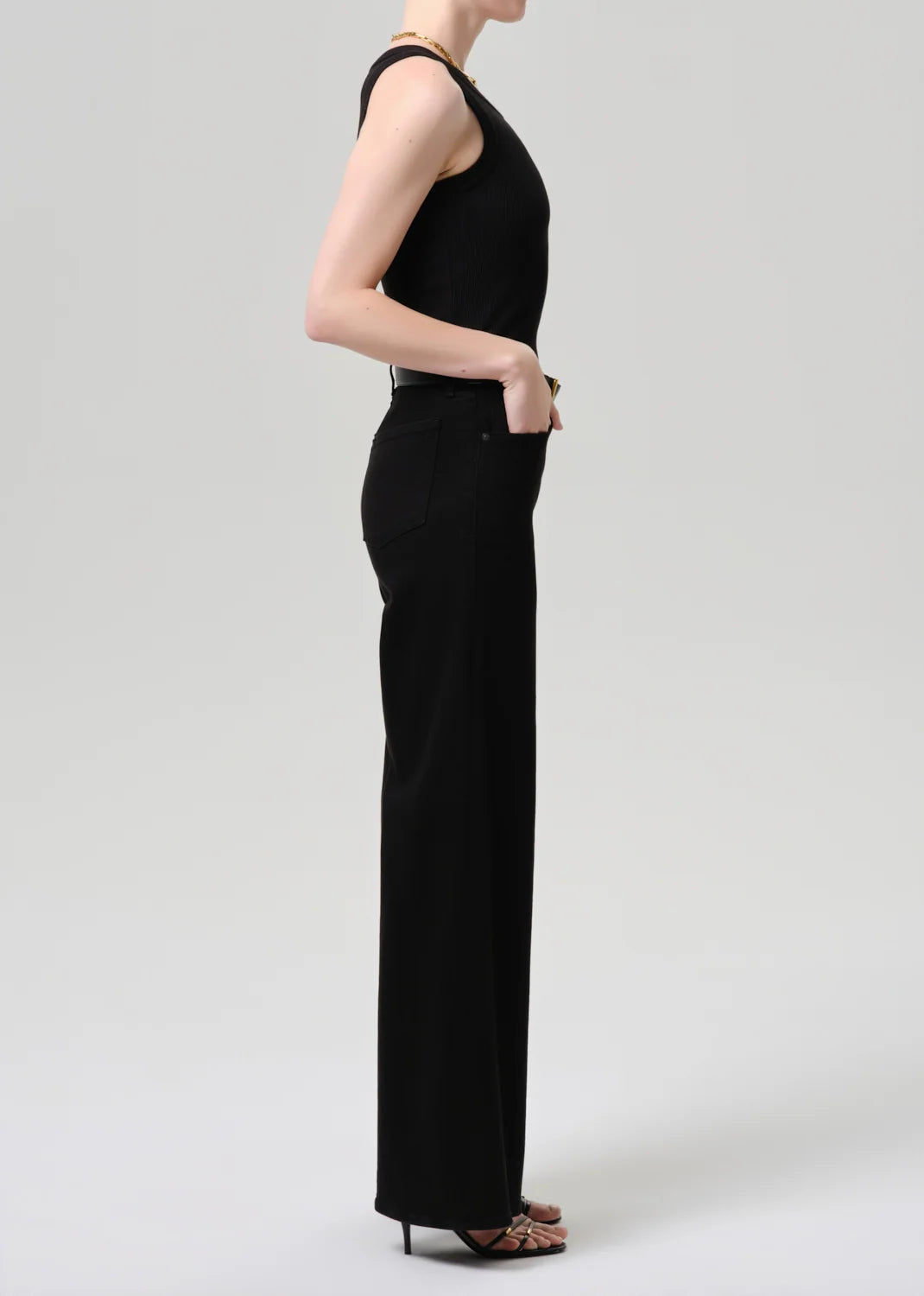 Lyra Long Wide Leg - Plush Black