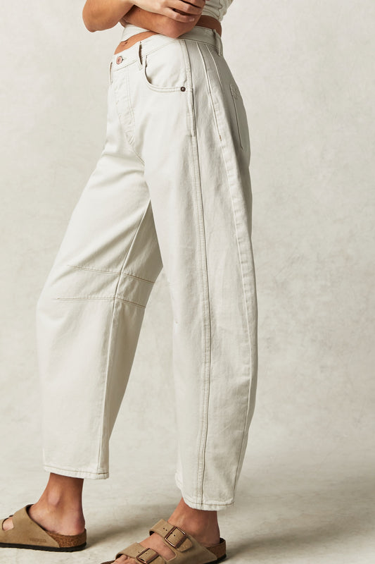 Good Luck Mid-Rise Barrel Jeans