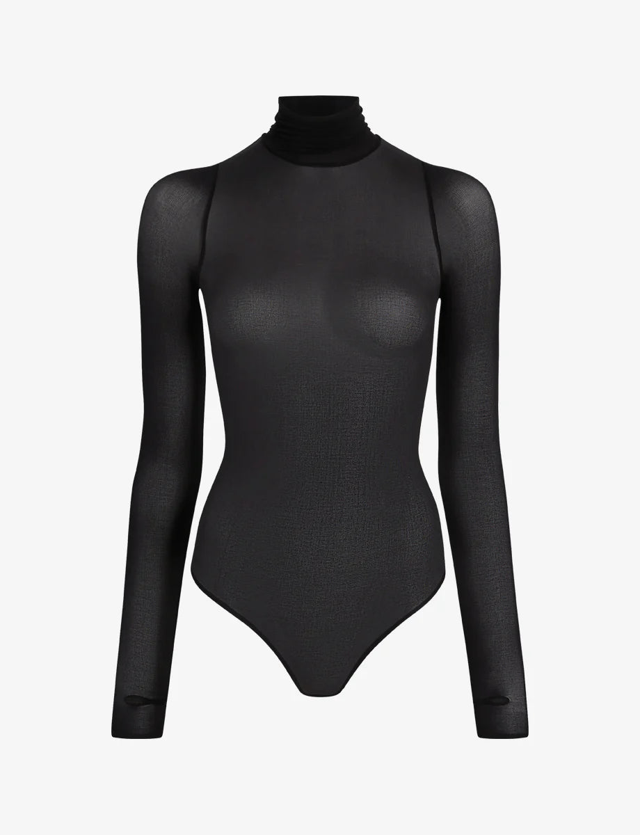 Ballet Sheer Turtleneck Bodysuit