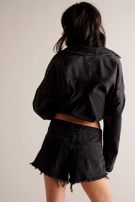 Now or Never Denim Short - Zodiac