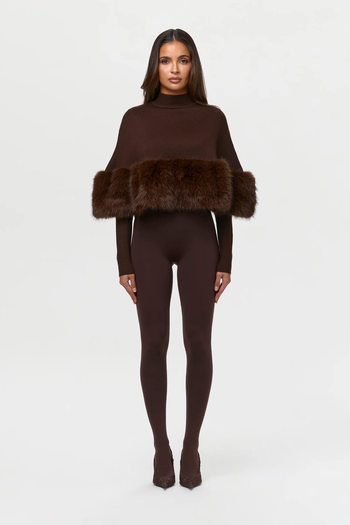 Knit Fur Turtleneck