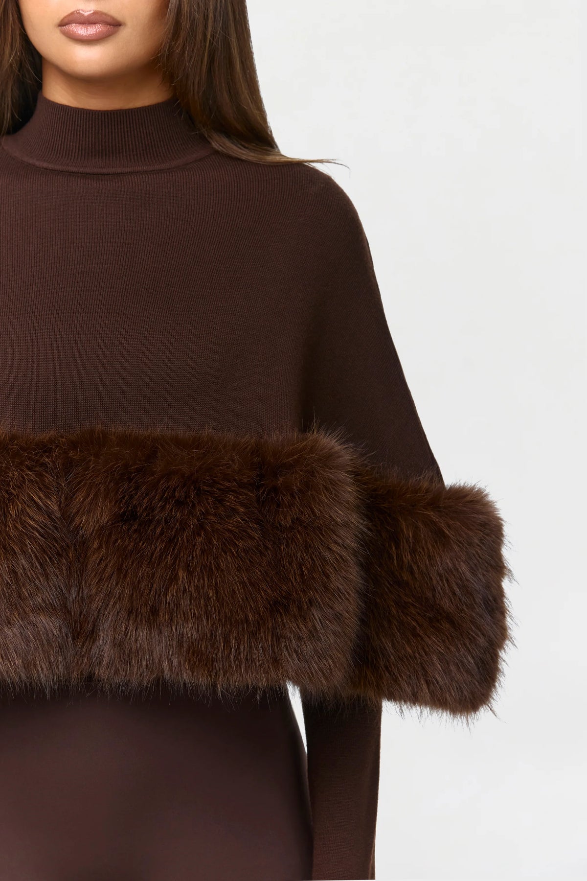 Knit Fur Turtleneck