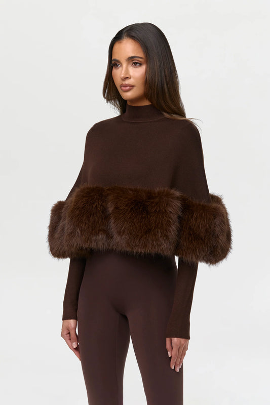 Knit Fur Turtleneck
