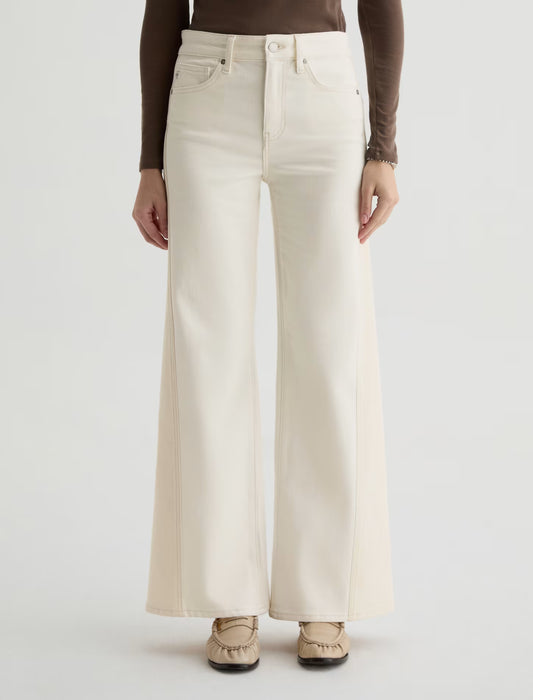Saige Wide Leg Jean - Powder/Ecru