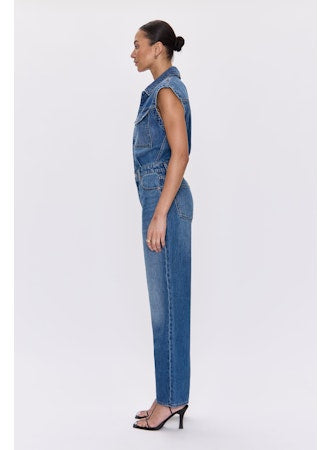 Ace Sleeveless Barrel Leg Jumpsuit- Fairview