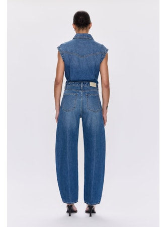Ace Sleeveless Barrel Leg Jumpsuit- Fairview