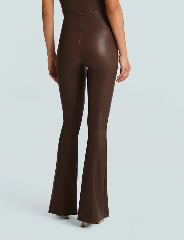 Faux Leather Flare Legging