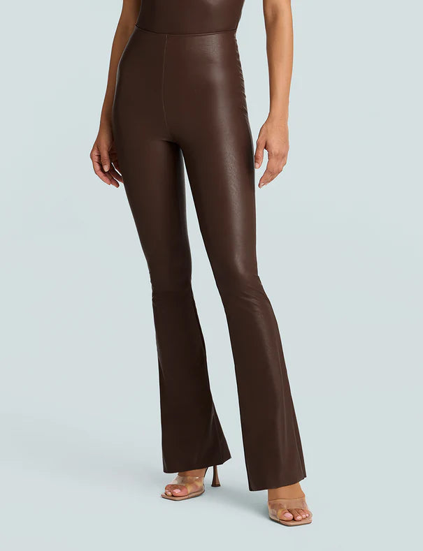 Faux Leather Flare Legging