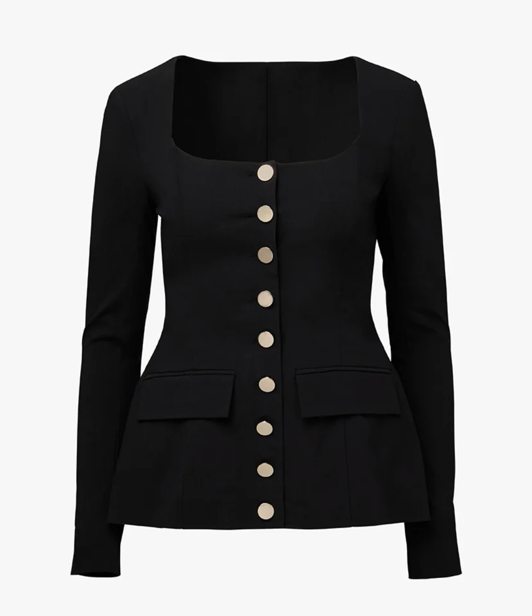Boatneck Peplum Blazer