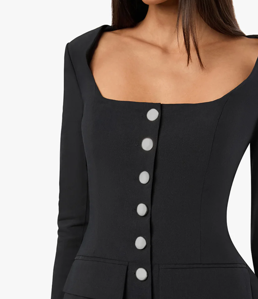 Boatneck Peplum Blazer