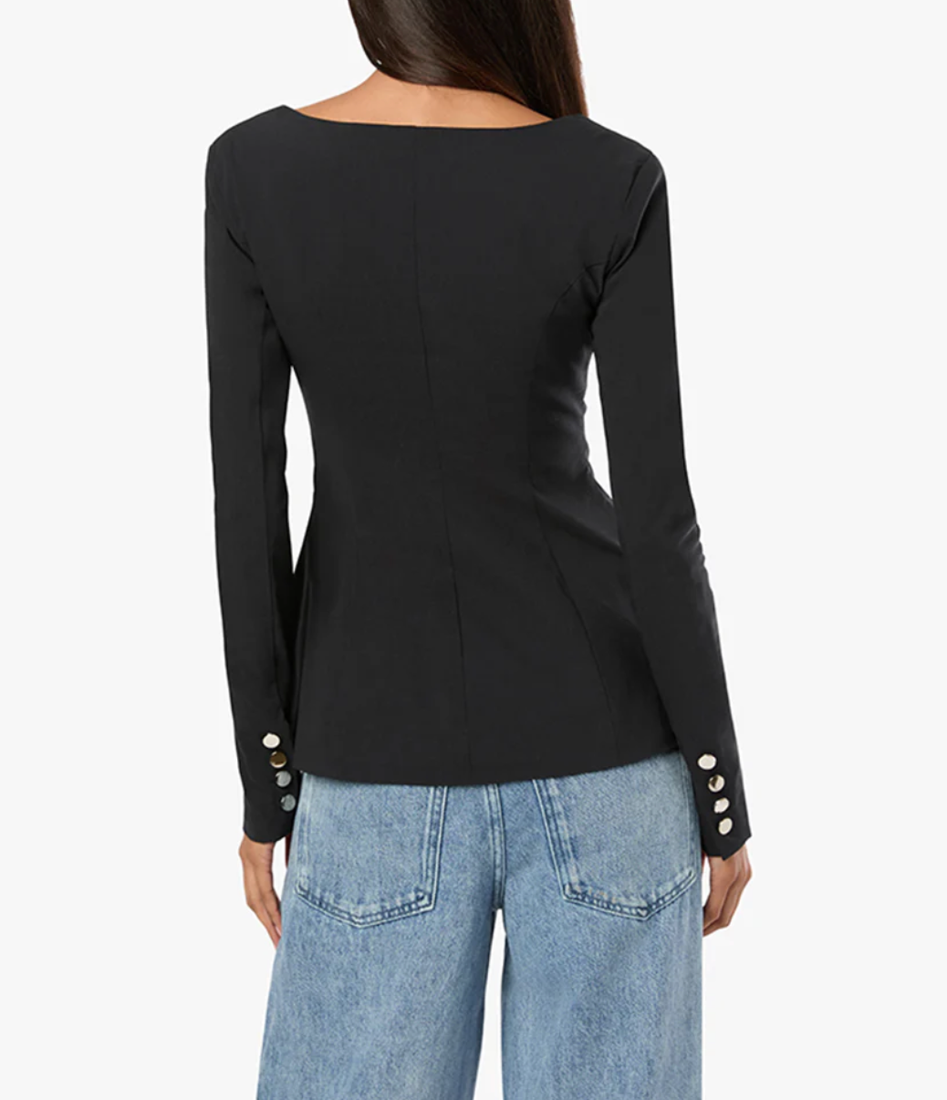 Boatneck Peplum Blazer