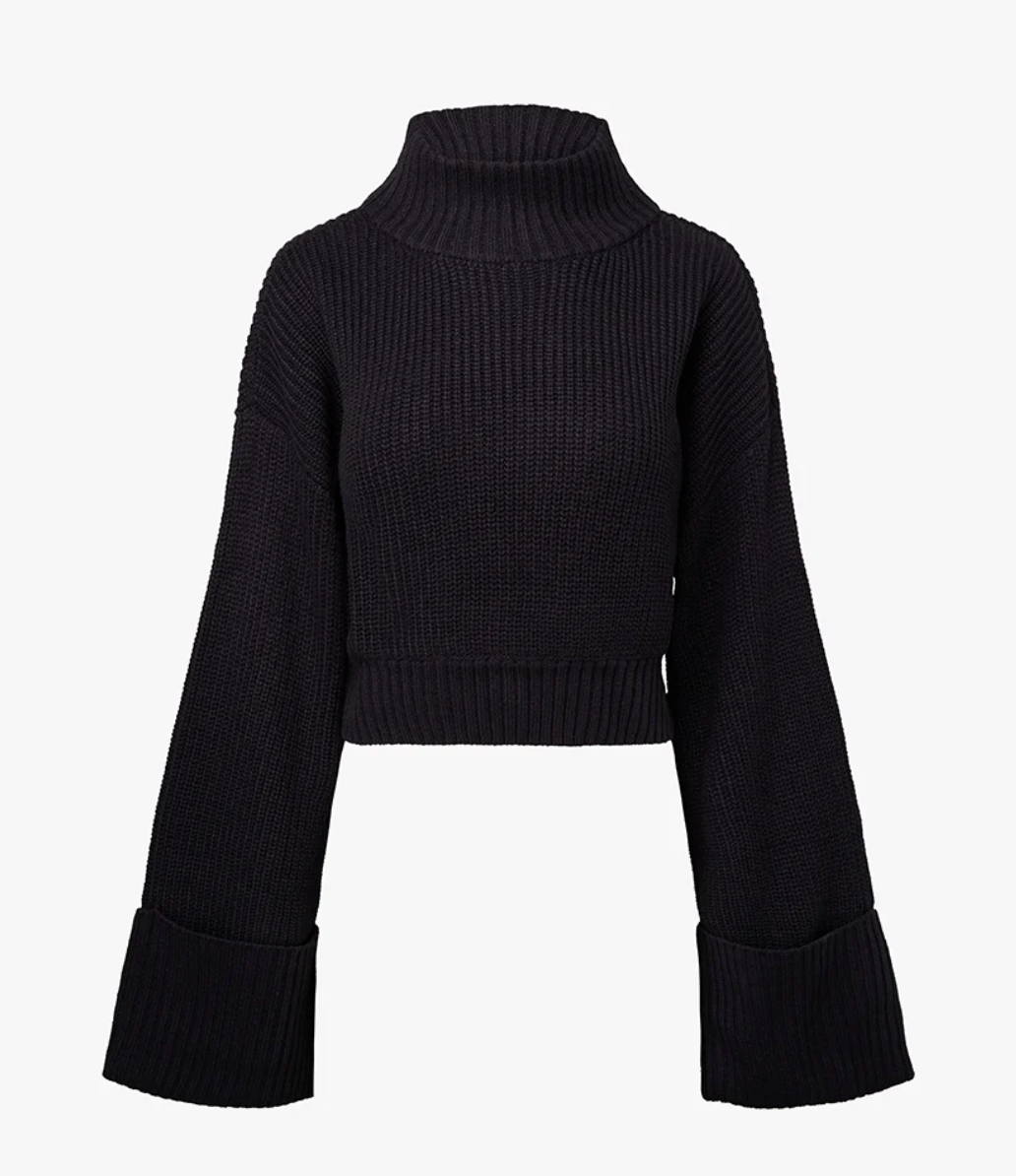 Cropped Turtle Neck Sweater