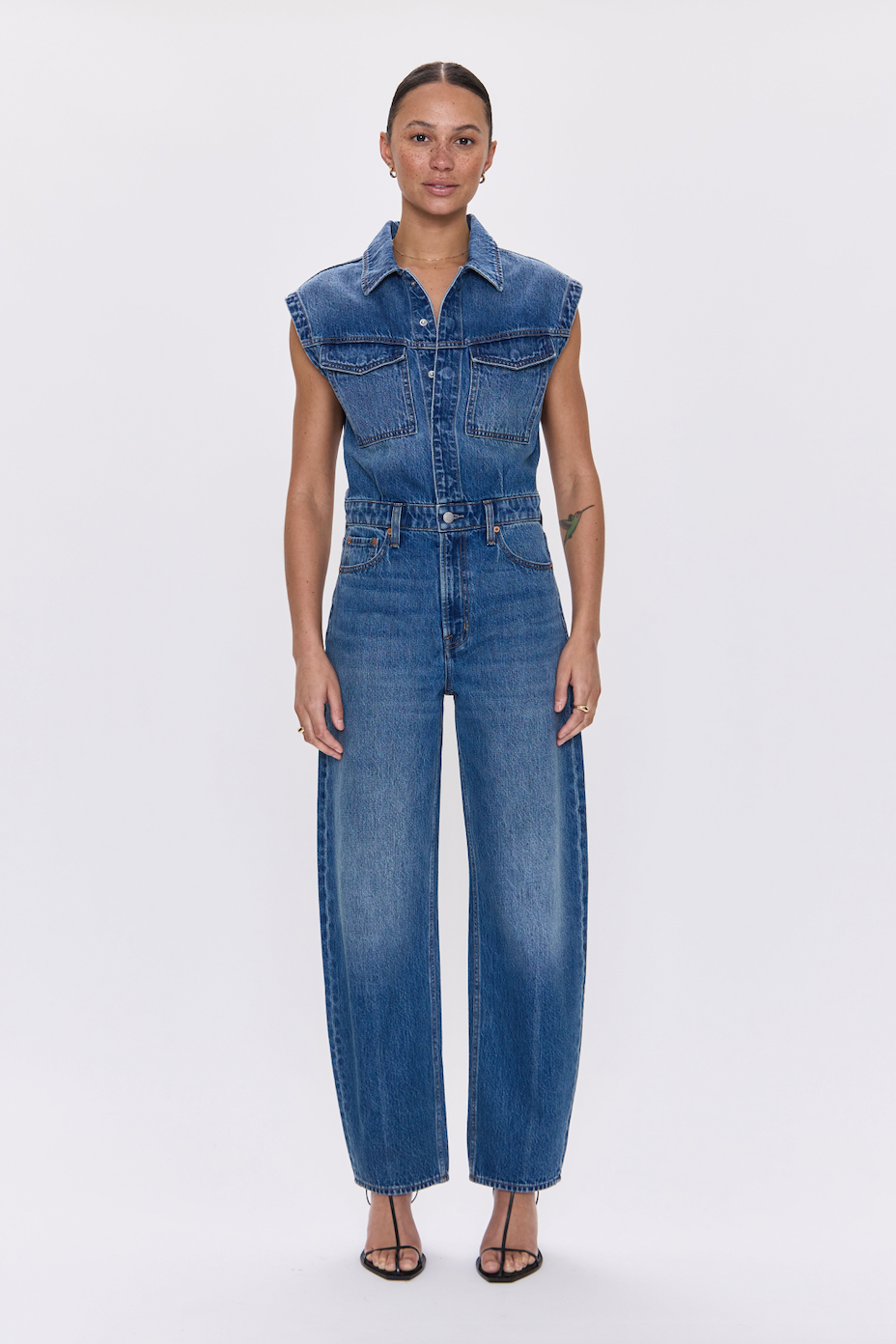 Ace Sleeveless Barrel Leg Jumpsuit- Fairview