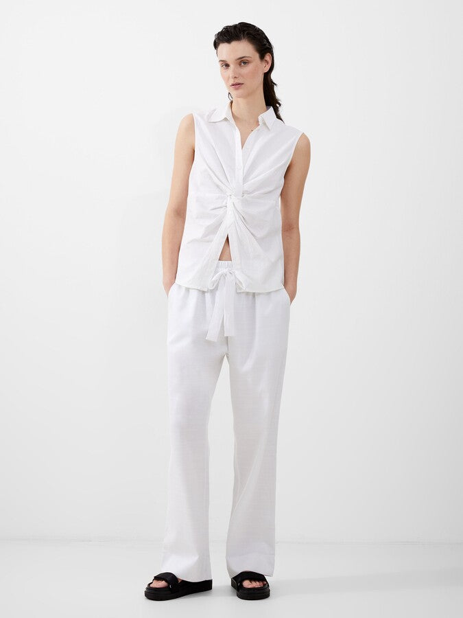 Oafie Linen Twist Front Shirt