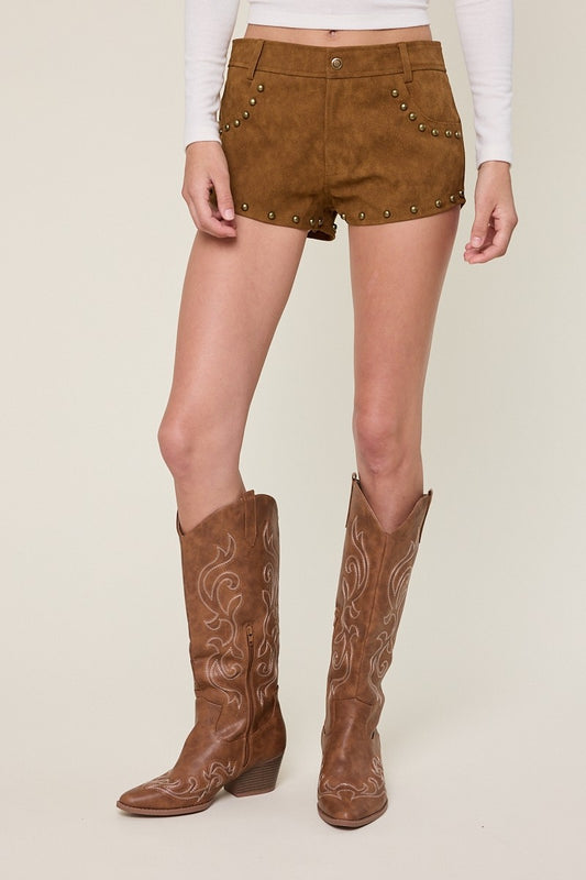 Final Play Studded Micro Shorts