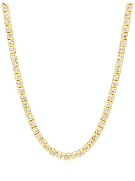 Pyramid Stud Tennis Necklace