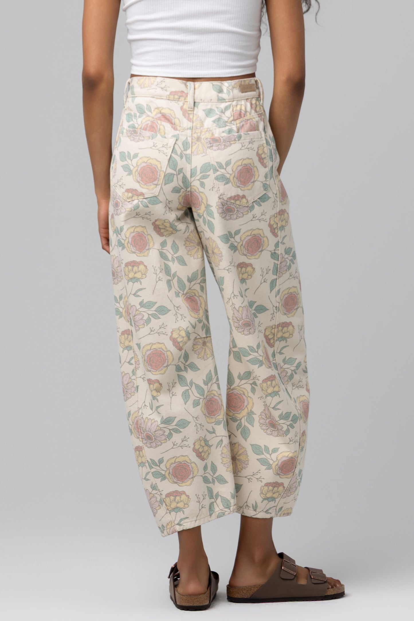 Flower Crown Barrel Jeans
