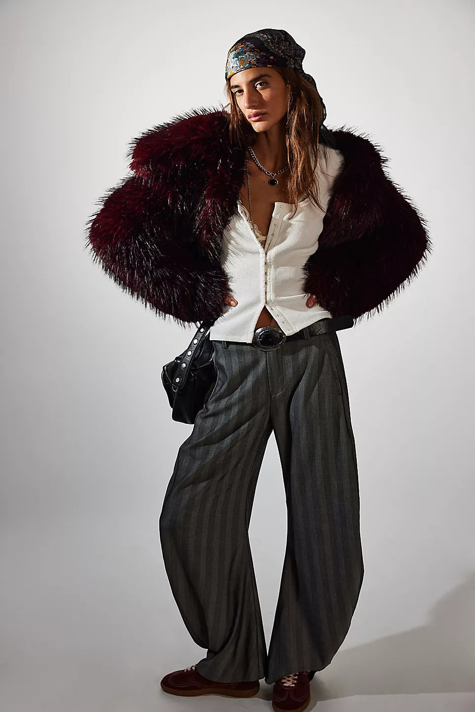 Spotlight Barrel Pinstripe Trousers