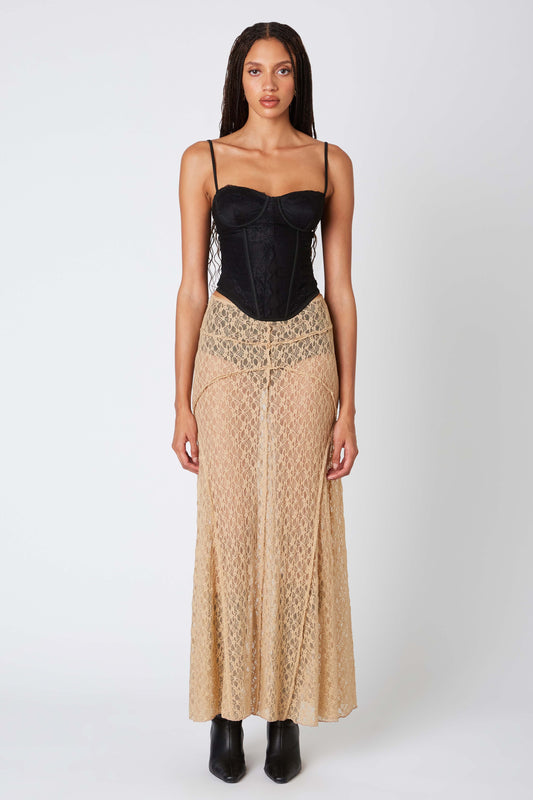 Last To Leave Lace Maxi Skirt