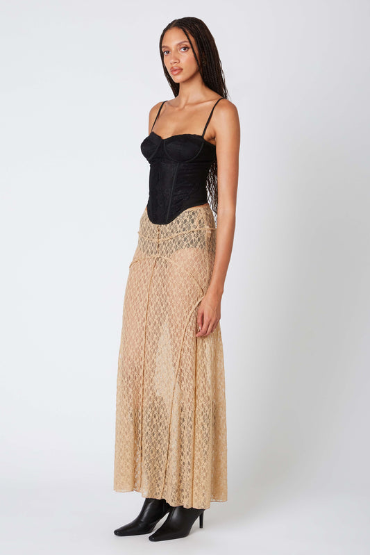 Last To Leave Lace Maxi Skirt