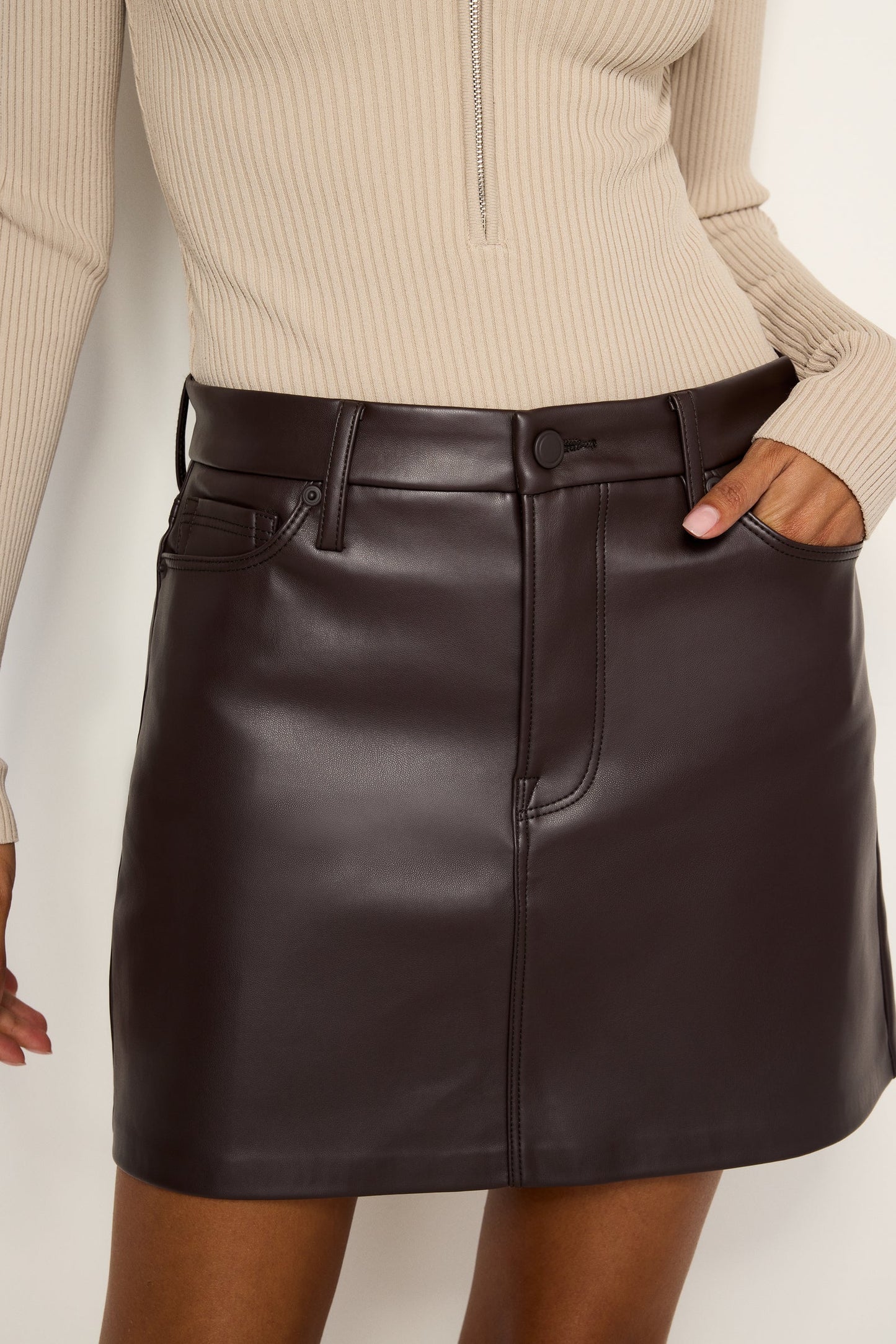 Faux Leather Mini Skirt