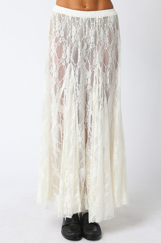 Laced in Time Maxi Skirt