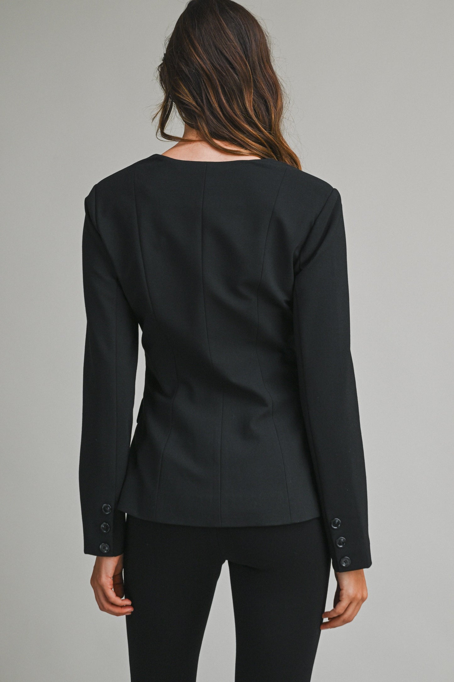 Sculpted Form Blazer Top