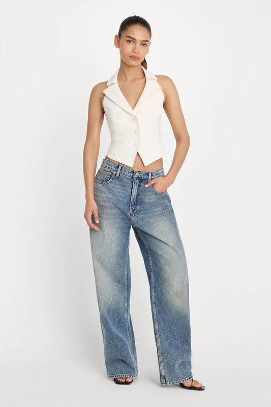 Luxe Suiting Halter Vest