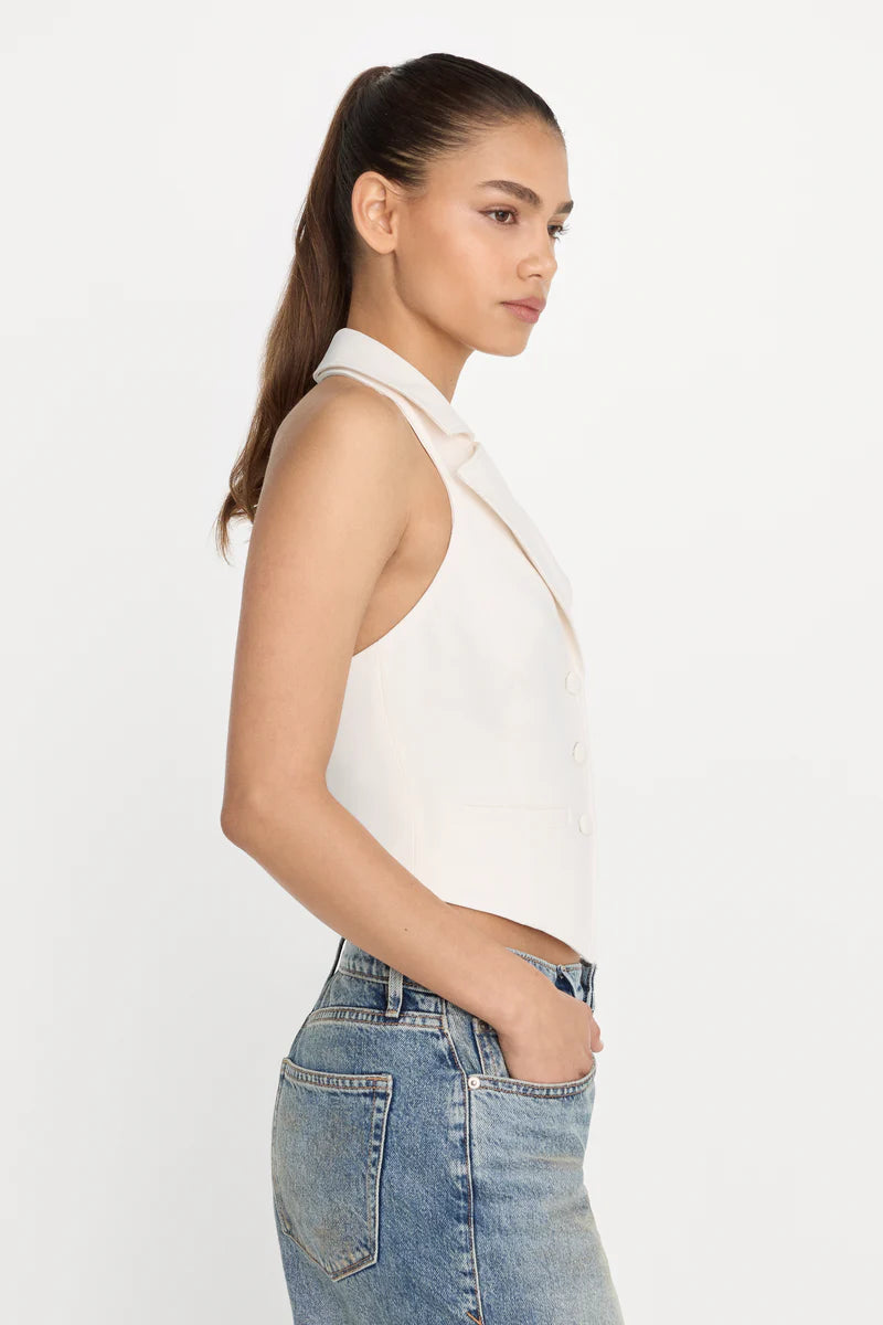 Luxe Suiting Halter Vest