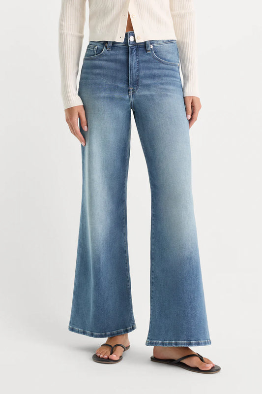 Soft Tech Good Waist Palazzo Ankle Jeans
