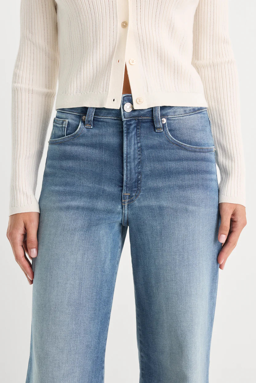 Soft Tech Good Waist Palazzo Ankle Jeans