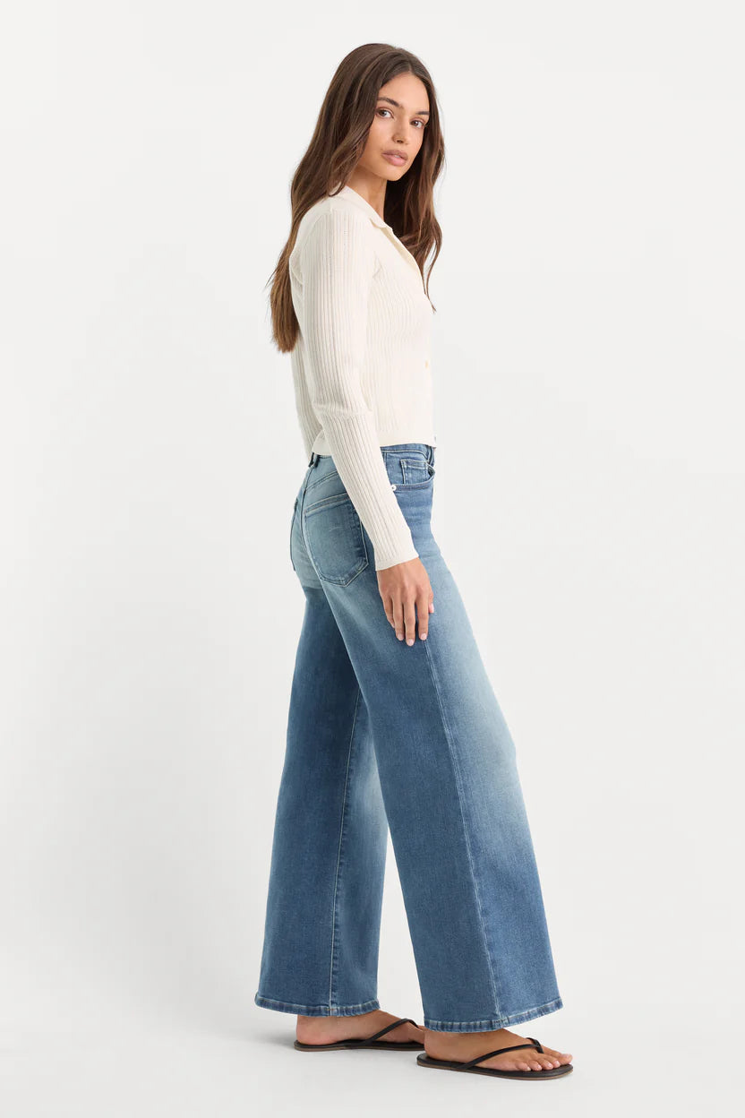 Soft Tech Good Waist Palazzo Ankle Jeans