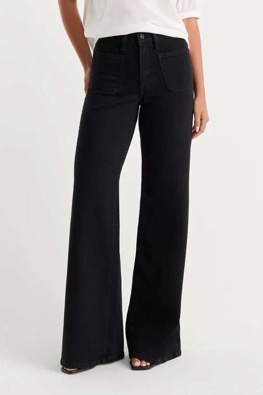 Patch Pocket Good Waist Palazzo Jeans