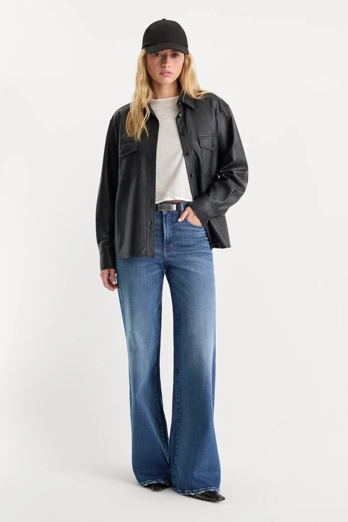 Soft Tech Good Waist Palazzo Jeans - Ridicule
