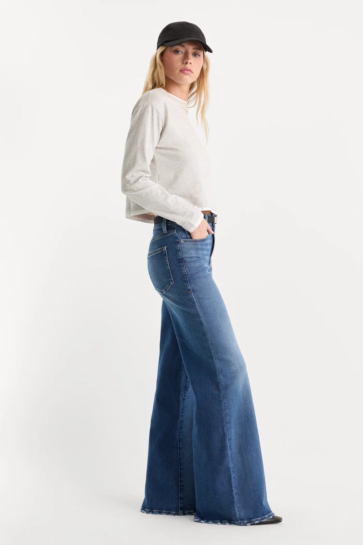 Soft Tech Good Waist Palazzo Jeans - Ridicule