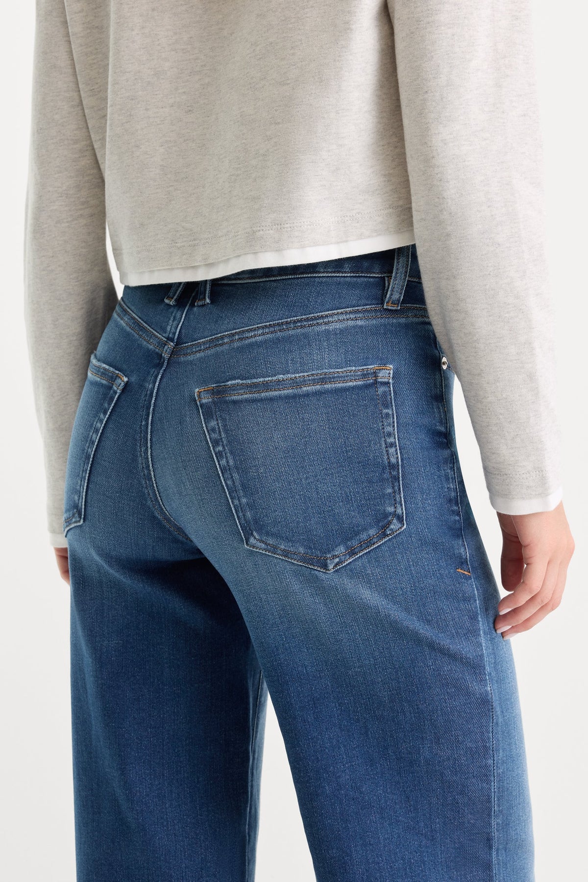 Soft Tech Good Waist Palazzo Jeans - Ridicule