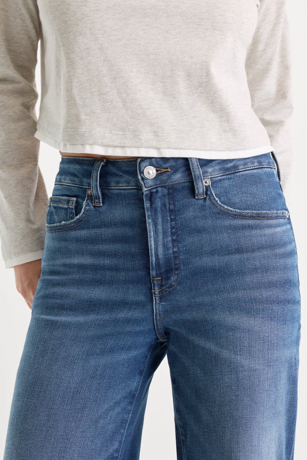 Soft Tech Good Waist Palazzo Jeans - Ridicule